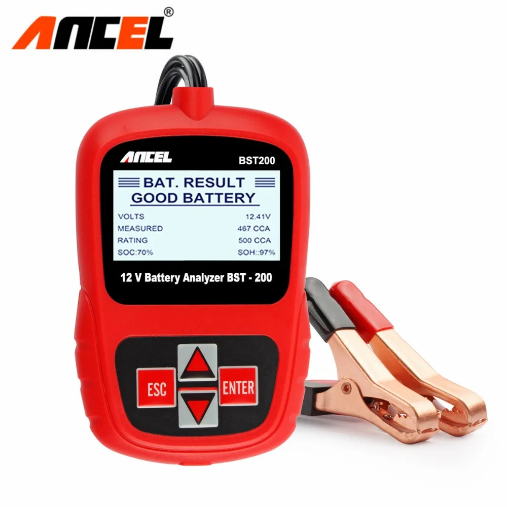 Ancel BST200 Russian Spanish Multi Languages Automotive 12V Car Auto Battery Tester 1100CCA BST System Analyzer Free Shipping
Ancel BST200 Russian Spanish Multi Languages Automotive 12V Car Auto Battery Tester 1100CCA BST System Analyzer Free Shipping