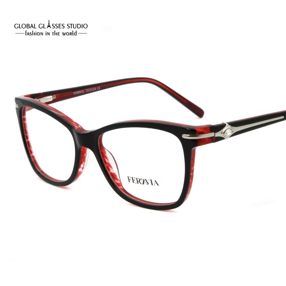 Fashion French Design Colorful Acetate Glasses Frame Eyeglasses Wine Blue Black Color Women Eyewear FVG7093
Fashion French Design Colorful Acetate Glasses Frame Eyeglasses Wine Blue Black Color Women Eyewear FVG7093