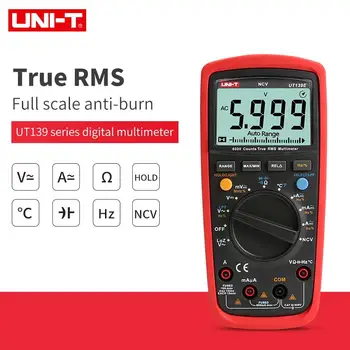 UNIT UT139E High Precision Digital Multimeter True RMS Auto Range NCV Temperature Capacitance 6000 Count Frequency LPF UT139S
UNIT UT139E High Precision Digital Multimeter True RMS Auto Range NCV Temperature Capacitance 6000 Count Frequency LPF UT139S