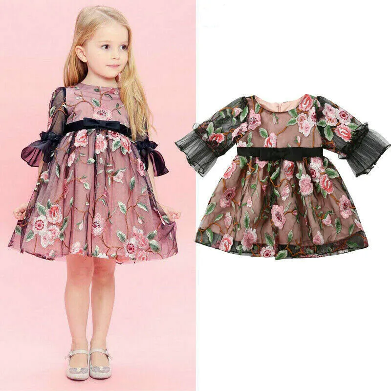 2-7Y Infant Baby Girls Kids Princess Dress Lace Sleeve Wedding Flower Party Formal Gown Lace Fairy Dress
2-7Y Infant Baby Girls Kids Princess Dress Lace Sleeve Wedding Flower Party Formal Gown Lace Fairy Dress