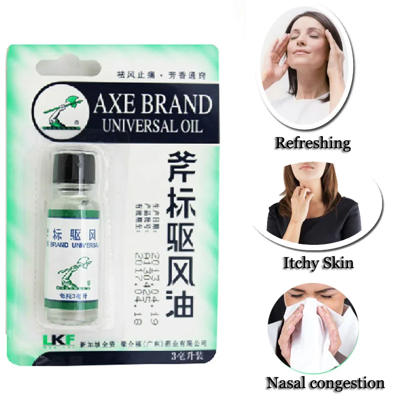 AXE BRAND Chinese Universal Oil Drive Out Mosquito Summer Cooling Oil Refresh Brain Influenza Treatment Headache Dizziness 3ml
AXE BRAND Chinese Universal Oil Drive Out Mosquito Summer Cooling Oil Refresh Brain Influenza Treatment Headache Dizziness 3ml
