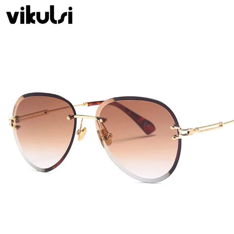 2018 Rimless Men Aviation Sunglasses Women Brand Designer Vintage Shades Elegant lady HD Lenses Sun Glasses UV400 Oculos De Sol
2018 Rimless Men Aviation Sunglasses Women Brand Designer Vintage Shades Elegant lady HD Lenses Sun Glasses UV400 Oculos De Sol