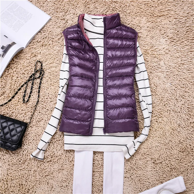 Ultra-light Plus Size Thin Down Vest Jacket Women 2019 Autumn Winter Slim Stand Short Warm White Duck Down Vests Women's Coats
Ultra-light Plus Size Thin Down Vest Jacket Women 2019 Autumn Winter Slim Stand Short Warm White Duck Down Vests Women's Coats