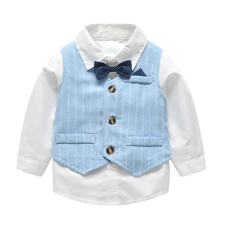 Blazers Suits Infant Boys 2019 New Spring Summer Vest Shirt Pants Wedding Formal Party Gentleman Baby Kids Boy Outerwear Costume|Костюмы| |