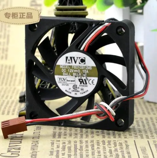 AVC 60*60*10 12V 0.15A 6CM F6010B12MS CPU 3-проводной двойной шариковый вентилятор
AVC 60*60*10 12V 0.15A 6CM F6010B12MS CPU 3-проводной двойной шариковый вентилятор