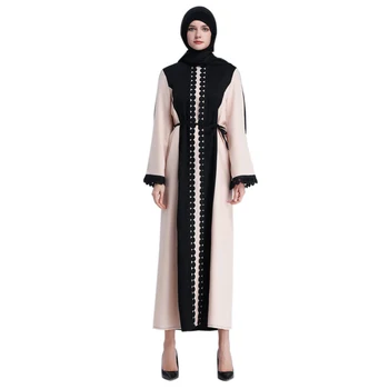 Traditional Arabic Muslim Long Skirt Stitching Lace Robes National Style Women's Dress Khaki Stitching Black Without Headscarf
Traditional Arabic Muslim Long Skirt Stitching Lace Robes National Style Women's Dress Khaki Stitching Black Without Headscarf