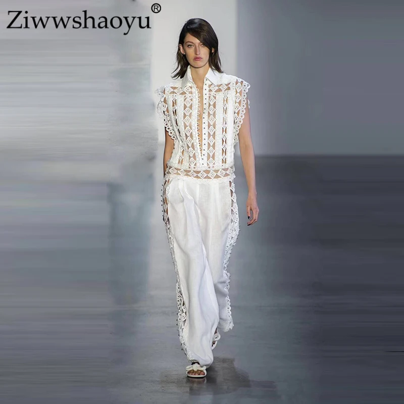 Ziwwshaoyu Sexy Hollow Out Jumpsuits Beading Patchwork elegant Turn-down Collar Playsuits 2019 spring and summer new women
Ziwwshaoyu Sexy Hollow Out Jumpsuits Beading Patchwork elegant Turn-down Collar Playsuits 2019 spring and summer new women