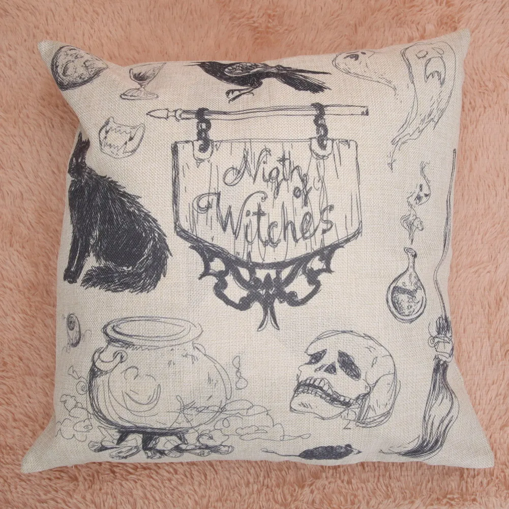 Black Cat Pillow Cases Halloween Ghost Pillowcase Cotton Skull Cushion Cover 45*45cm
Black Cat Pillow Cases Halloween Ghost Pillowcase Cotton Skull Cushion Cover 45*45cm