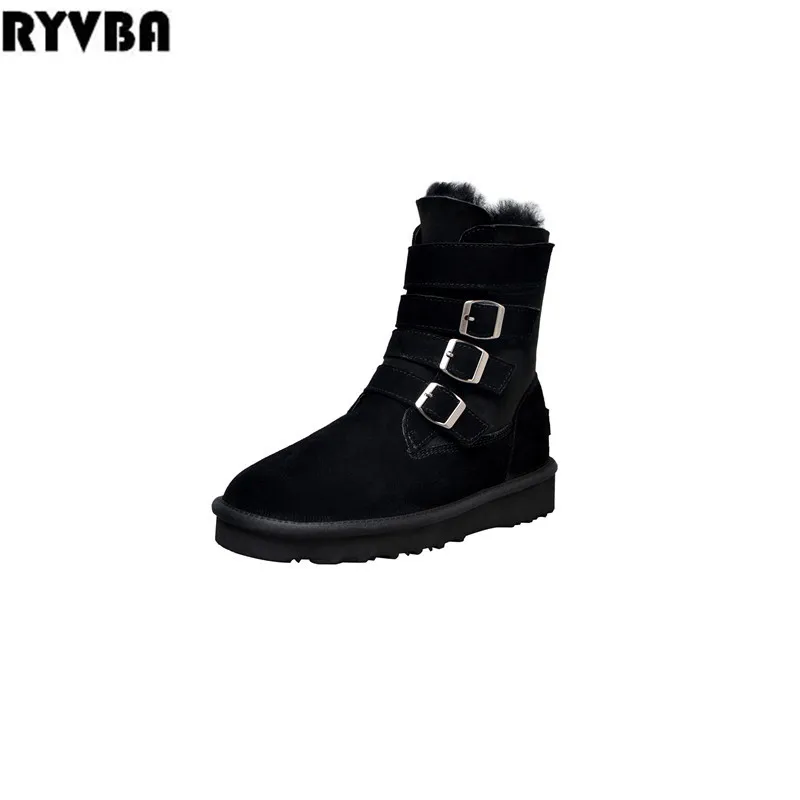 RYVBA woman genuine leather Fur Snow Boots For Women Winter platform mid calf Boots Ladies suede shoes Woman Flat warterproof
RYVBA woman genuine leather Fur Snow Boots For Women Winter platform mid calf Boots Ladies suede shoes Woman Flat warterproof