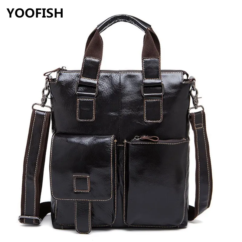 Classic Casual Dark coffee Genuine Leather men's bag business men's bag briefcase shoulder messenger bag Free Shipping.
Classic Casual Dark coffee Genuine Leather men's bag business men's bag briefcase shoulder messenger bag Free Shipping.