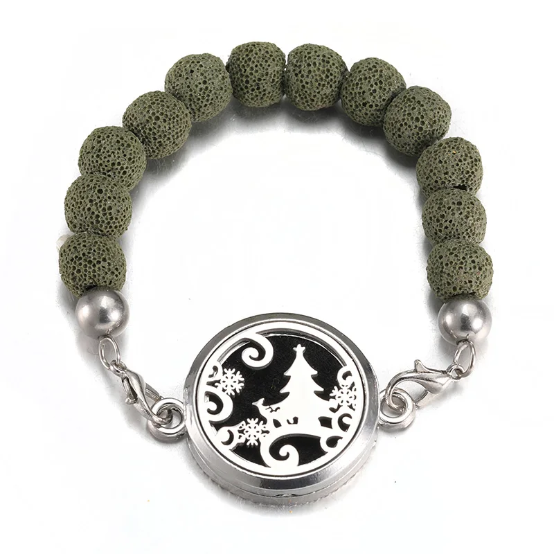Natural Lava Rock Stone Beaded Christmas tree Bracelets & Bangle Stainless Steel Essential Oil Diffuser Aromatherapy Box Jewelry
Natural Lava Rock Stone Beaded Christmas tree Bracelets & Bangle Stainless Steel Essential Oil Diffuser Aromatherapy Box Jewelry