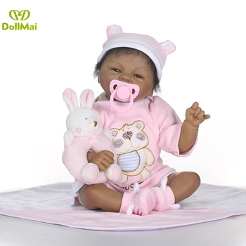 16inch 40cm Reborn babies dolls cloth body silicone black skin realistic baby dolls as kids bebe alive birthday gift brinquedos
16inch 40cm Reborn babies dolls cloth body silicone black skin realistic baby dolls as kids bebe alive birthday gift brinquedos