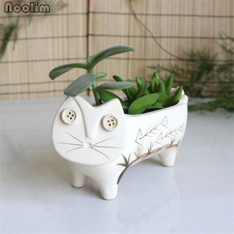 NOOLIM 1pc Cute Ceramic Cat For Succulents Decorative Succulents Pot Mini Flower Pot Home Garden Decoration
NOOLIM 1pc Cute Ceramic Cat For Succulents Decorative Succulents Pot Mini Flower Pot Home Garden Decoration