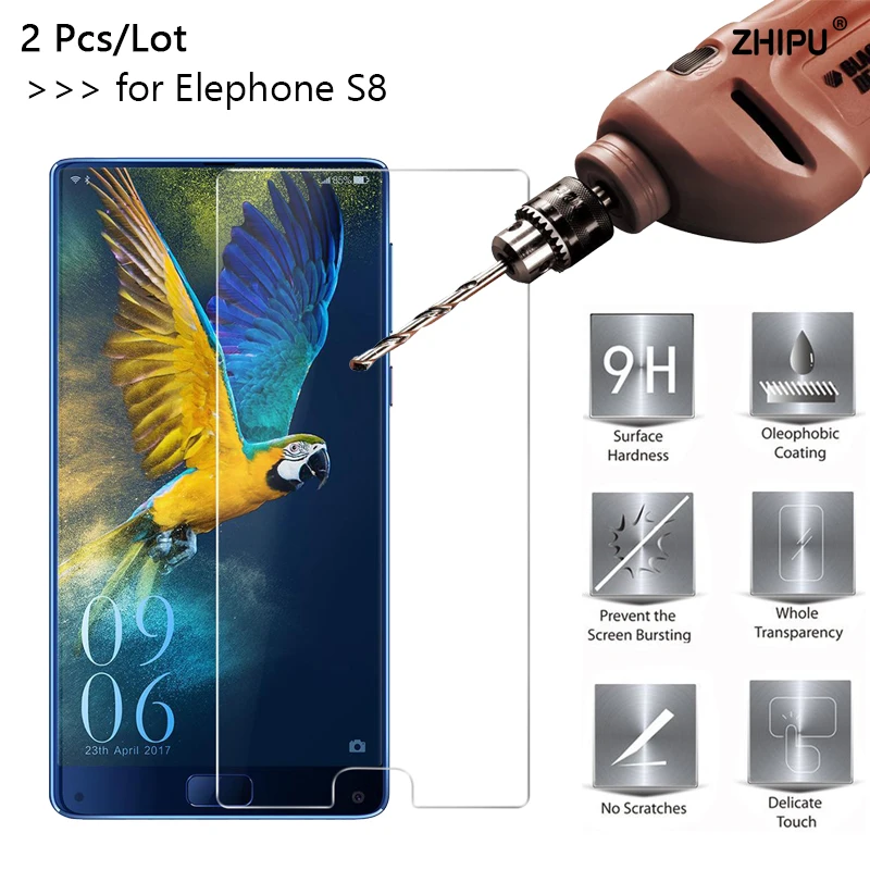 Фото 2 шт./лот 2.5D 0 26 мм 9H Премиум Закаленное стекло для Elephone S8 6 дюймов Защитная пленка