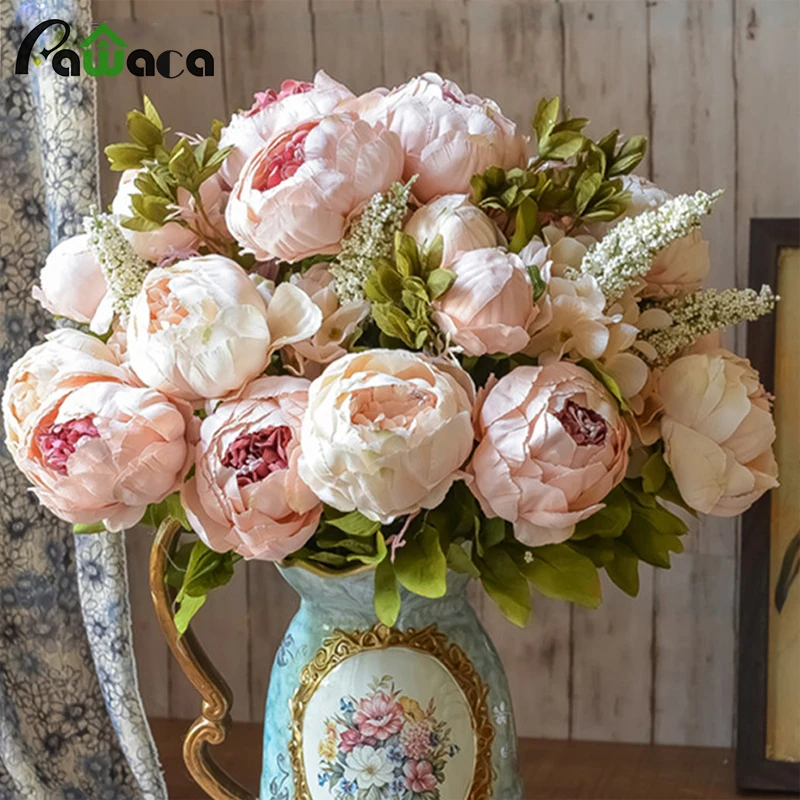 European Style Fake Artificial Peony Silk Decorative Party Flowers For Home Hotel Wedding Office Garden Decor Rose Flowers
European Style Fake Artificial Peony Silk Decorative Party Flowers For Home Hotel Wedding Office Garden Decor Rose Flowers