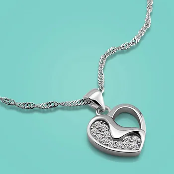 women's 925 sterling silver pendant necklaces lady popular heart pendant 46cm chain Solid silver charm jewelry Free shipping
women's 925 sterling silver pendant necklaces lady popular heart pendant 46cm chain Solid silver charm jewelry Free shipping