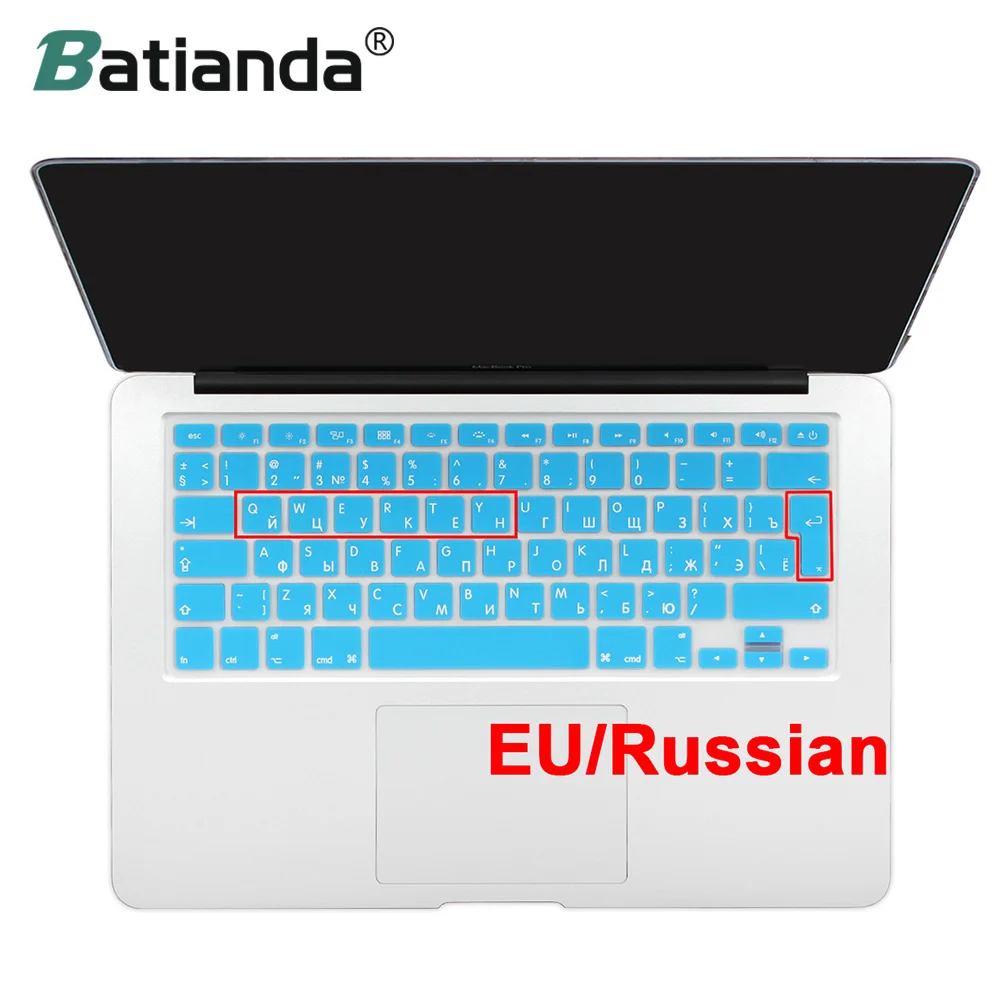 EU Version Russian Silicone Keyboard Stickers Protector Cover For MacBook Air 13.3 A1466 & 2011-2015 Pro 13" 15" 17" Retina
EU Version Russian Silicone Keyboard Stickers Protector Cover For MacBook Air 13.3 A1466 & 2011-2015 Pro 13" 15" 17" Retina