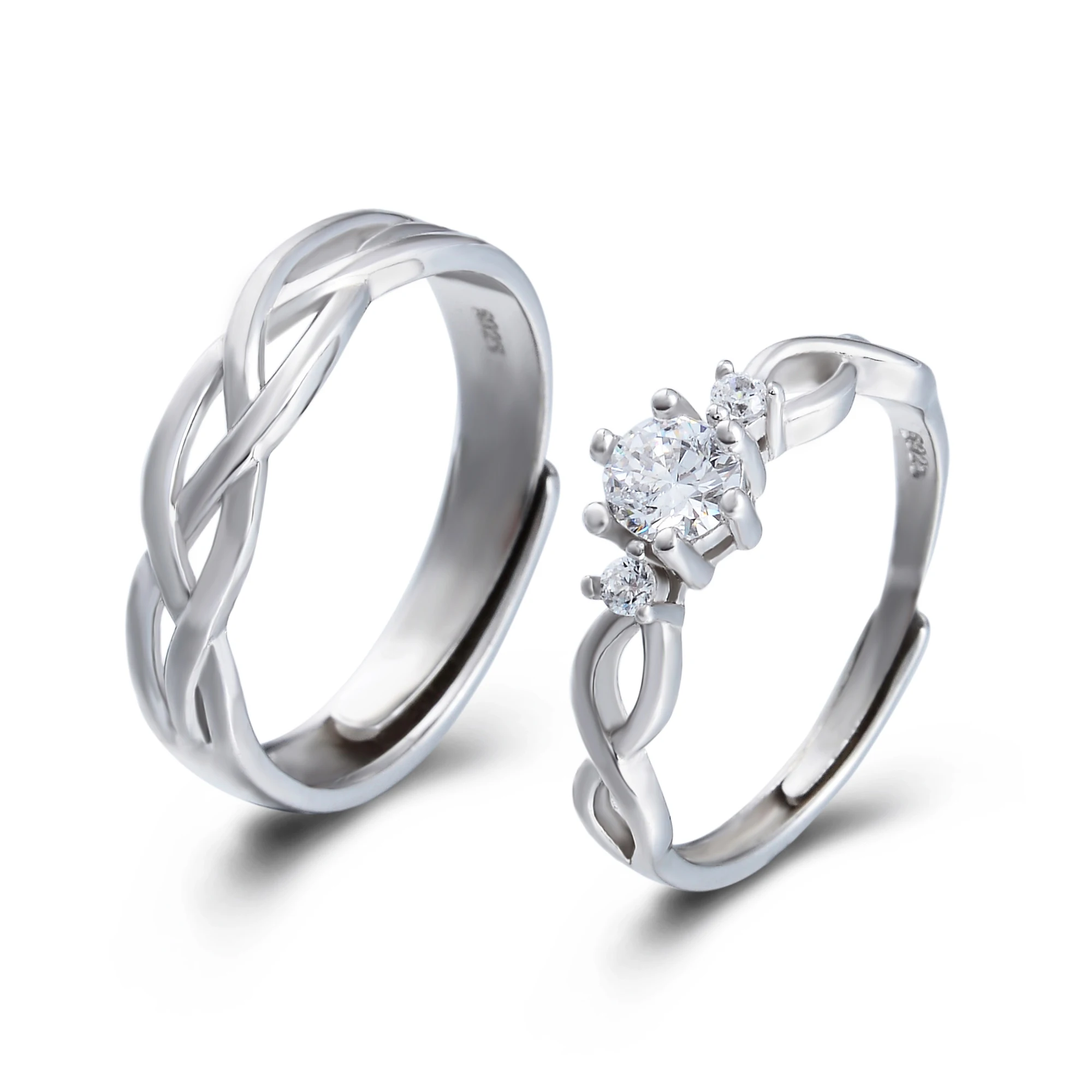 Vintage Wedding Band Couples Ring Set Simple Hollow Weaved Braided Promise Rings Resizable 925 Sterling Silver Ring His and Hers
Vintage Wedding Band Couples Ring Set Simple Hollow Weaved Braided Promise Rings Resizable 925 Sterling Silver Ring His and Hers