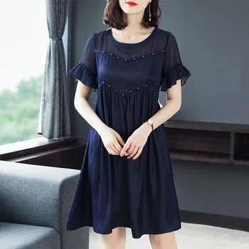 New2019Summer blue dress plus size elegant beaded petal sleeve fit and flare dress empire loose sweet casual vestidos XXXXXL 5XL
New2019Summer blue dress plus size elegant beaded petal sleeve fit and flare dress empire loose sweet casual vestidos XXXXXL 5XL