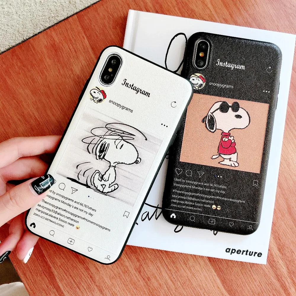 Japan Cartoon Instagram Snoppys Phone Case for iPhone 6 6s 7 8 Plus Cute Couple Soft Silicone Silk Covers for iPhone X XR XS Max
Japan Cartoon Instagram Snoppys Phone Case for iPhone 6 6s 7 8 Plus Cute Couple Soft Silicone Silk Covers for iPhone X XR XS Max