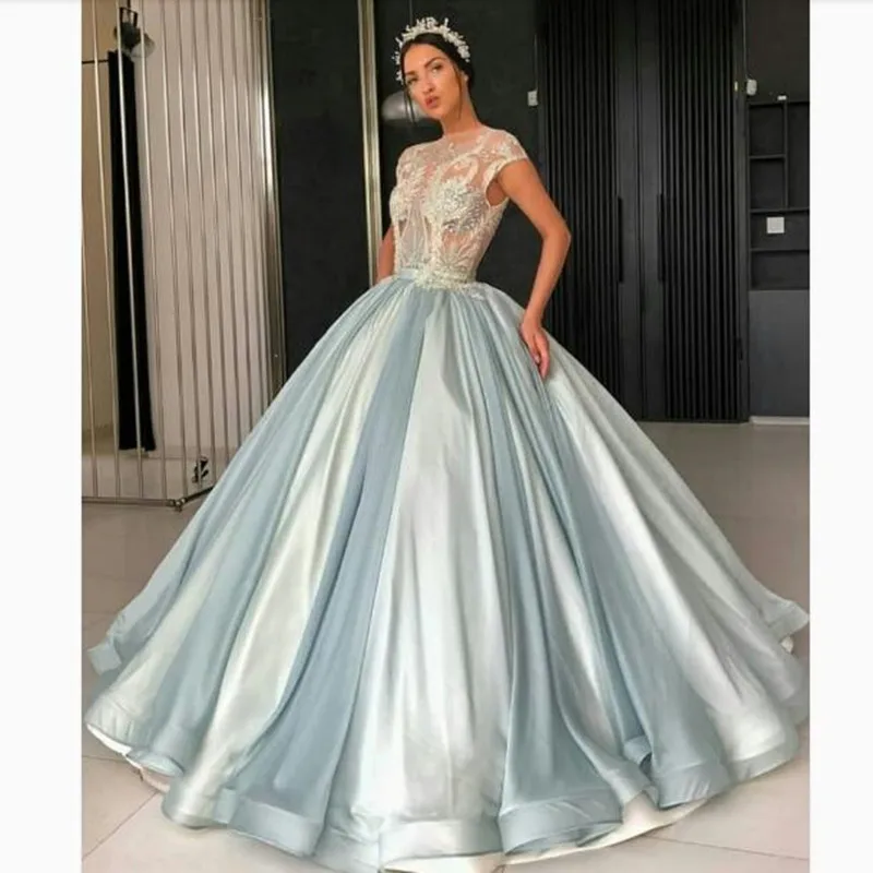 Fashion Long Ball Gown Formal Dresses Elegant Short Sleeve Applique Dubai Arabic Prom Gown 2019 Pageant dresses vestido de festa
Fashion Long Ball Gown Formal Dresses Elegant Short Sleeve Applique Dubai Arabic Prom Gown 2019 Pageant dresses vestido de festa