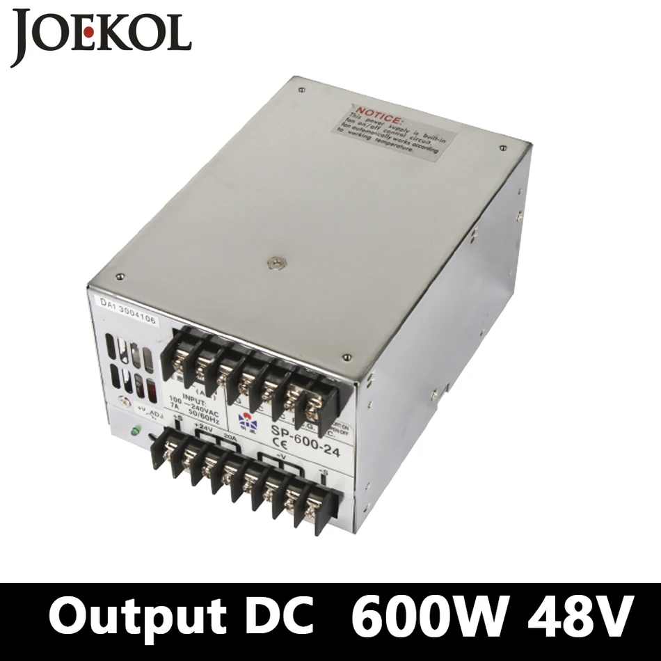 PFC Switching Power Supply 600W 48v 12.5A,Single Output Industrial-grade Power Supply,AC110V/220V Transformer To DC 48
PFC Switching Power Supply 600W 48v 12.5A,Single Output Industrial-grade Power Supply,AC110V/220V Transformer To DC 48