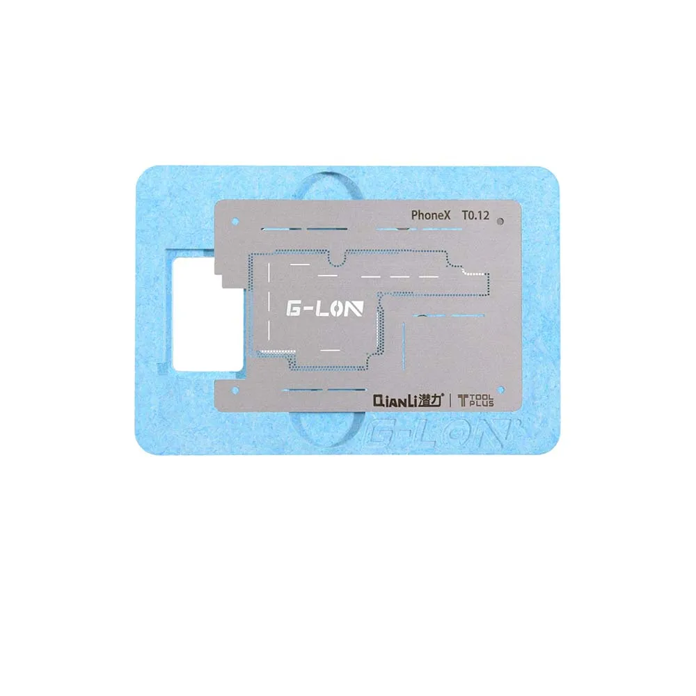 Qianli BGA Reballing Station for iPhone X Middle Mainboard Reballing with Stencil 0.12mm
Qianli BGA Reballing Station for iPhone X Middle Mainboard Reballing with Stencil 0.12mm