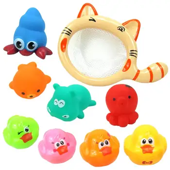 9PCS Cute Animals Swimming Bath Toys Colorful Soft Rubber Float Squeeze Sound Squeaky Bathing Toy For Baby Water Toys
9PCS Cute Animals Swimming Bath Toys Colorful Soft Rubber Float Squeeze Sound Squeaky Bathing Toy For Baby Water Toys