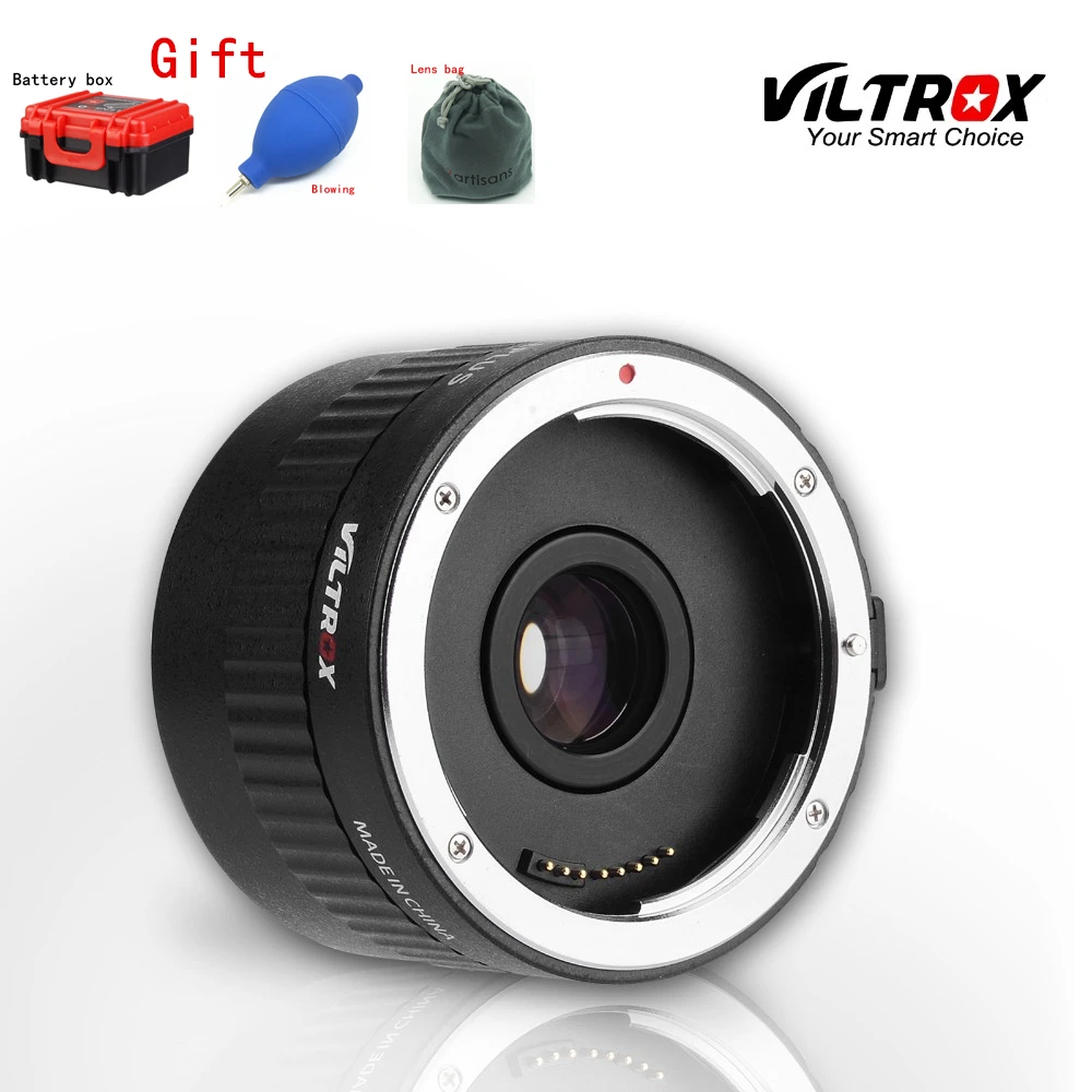 Viltrox C-AF 2X Teleplus Autofocus Teleconverter 2.0X Extender Telephoto Converter for Canon EOS & EF lens 7DII 5D Mark IV 6D
Viltrox C-AF 2X Teleplus Autofocus Teleconverter 2.0X Extender Telephoto Converter for Canon EOS & EF lens 7DII 5D Mark IV 6D