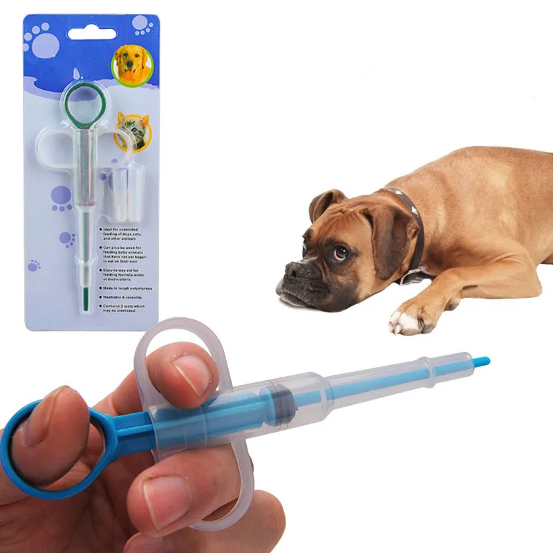 

Dog Cat Piller Medicine Dispenser Leak-proof PP Pills Capsule Tablet Pusher Feeding Injection Needle Kit Pet Puppy Dog Feeder