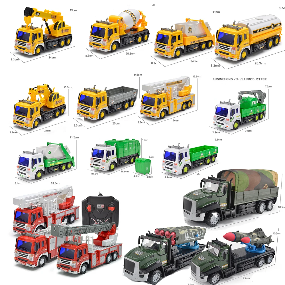 1:16 Children Toys Radio Remote Control Car Model Kid Fire Truck/Excavator/Construction Mixer/Military Truck Vehicle
1:16 Children Toys Radio Remote Control Car Model Kid Fire Truck/Excavator/Construction Mixer/Military Truck Vehicle