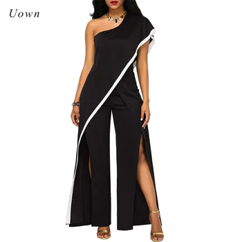 One Shoulder Black Wide Leg Jumpsuit Women Summer Loose High Split Long Pants Romper Ladies Elegant Evening Jumpsuits Outfits
One Shoulder Black Wide Leg Jumpsuit Women Summer Loose High Split Long Pants Romper Ladies Elegant Evening Jumpsuits Outfits