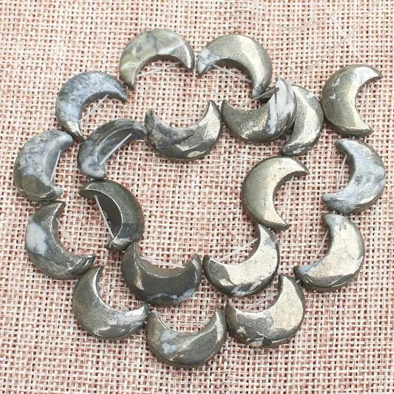 Natural Pyrite 15x20mm Moon shape beads 15inch,For DIY Jewelry Making !We provide mixed wholesale for all items!
Natural Pyrite 15x20mm Moon shape beads 15inch,For DIY Jewelry Making !We provide mixed wholesale for all items!