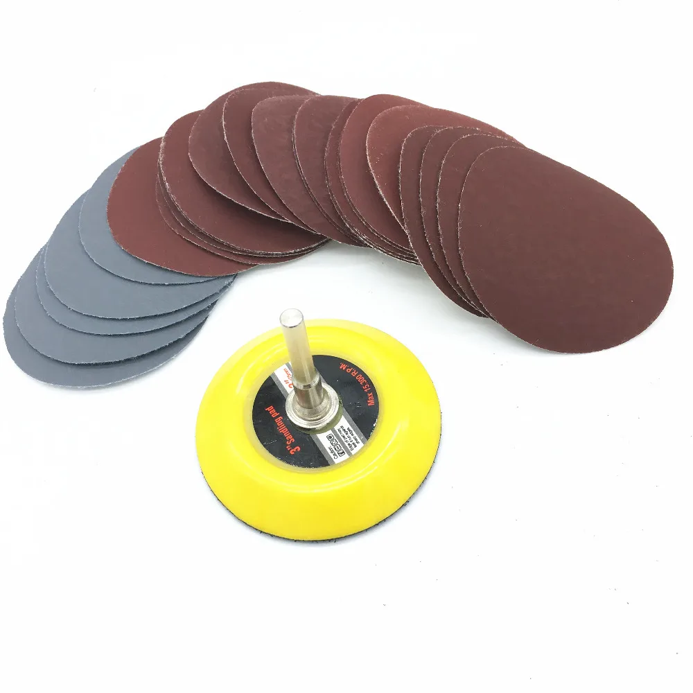 30ps 75-80mm Sander Disc Sanding Disk Grit 800-3000 Paper with 1pcs 3 inch Abrasive Polish Pad Plate for Dremel Electric Grinder
30ps 75-80mm Sander Disc Sanding Disk Grit 800-3000 Paper with 1pcs 3 inch Abrasive Polish Pad Plate for Dremel Electric Grinder