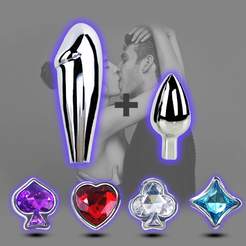 New Metal Crystal Anal Plugs For Couples Butt Plug Sets Big Anal Dildo Sex Toys For Women & Men Booty Beads Adult Sex Products