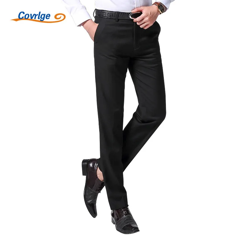 

Covrlge Men Pants Fashion High Quality Straight Spring New Long Male Classic Business Casual Trousers Full Length Mid MKZ003