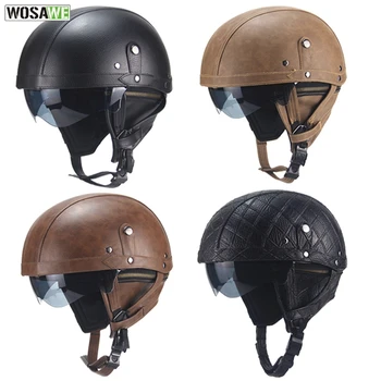 WOSAWE Motorcycle Helmet Retro Personality Helmet Half-helmet Summer Pedal Motorcycle Cruiser Leather Helmet Moto Protect Gear
WOSAWE Motorcycle Helmet Retro Personality Helmet Half-helmet Summer Pedal Motorcycle Cruiser Leather Helmet Moto Protect Gear