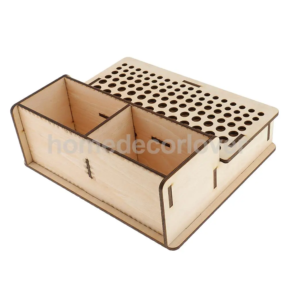 Wooden Leathercraft Tools Rack Stand Leather Craft Stamping Punching Tools Holder Organizer