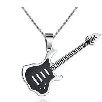fashion Jewelry accessories 316L stainless steel high level technology guitar necklace men female models couple gifts