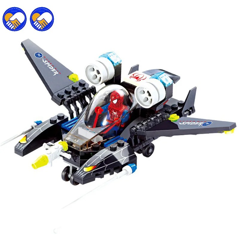112pcs Compatible legoinglys Super Hero Spider Man Airplane Building Blocks Toy Kit DIY Educational Children Christmas Gifts
112pcs Compatible legoinglys Super Hero Spider Man Airplane Building Blocks Toy Kit DIY Educational Children Christmas Gifts