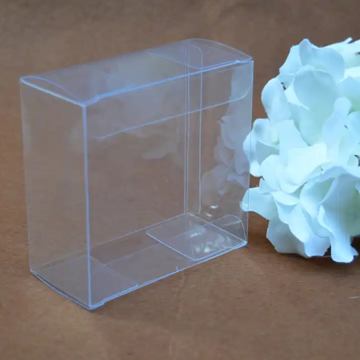 30pcs transparent clear gift candy box rectangle pvc chocolate