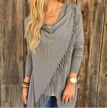 2017 New Fashion Women Autumn Casual Jacket Long Sleeve Knitted Cardigan Loose Sweater Outwear Winter Tassel Coat
2017 New Fashion Women Autumn Casual Jacket Long Sleeve Knitted Cardigan Loose Sweater Outwear Winter Tassel Coat