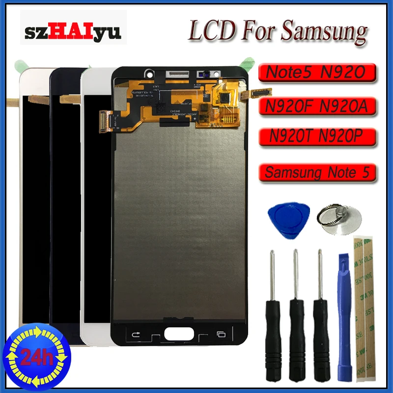 szHAIyu Brightness Adjustable LCD Display Touch Screen For Samsung Galaxy Note5 N920 N920F N920A N920P N920T LCD Digitizer Tools
szHAIyu Brightness Adjustable LCD Display Touch Screen For Samsung Galaxy Note5 N920 N920F N920A N920P N920T LCD Digitizer Tools