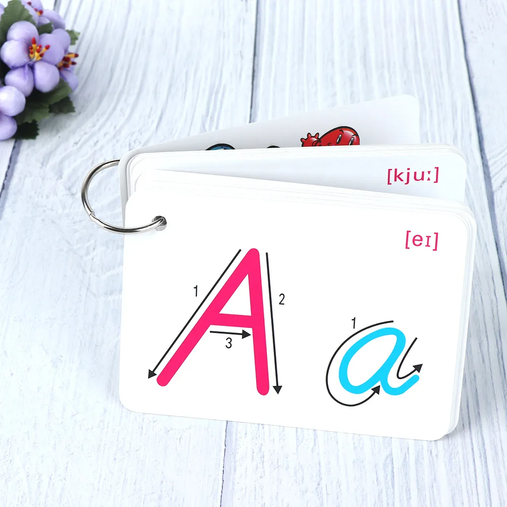 26 Letter English Flash Card Handwritten Montessori Early Development Educational Toy Card With Buckle For Children Gift
26 Letter English Flash Card Handwritten Montessori Early Development Educational Toy Card With Buckle For Children Gift
