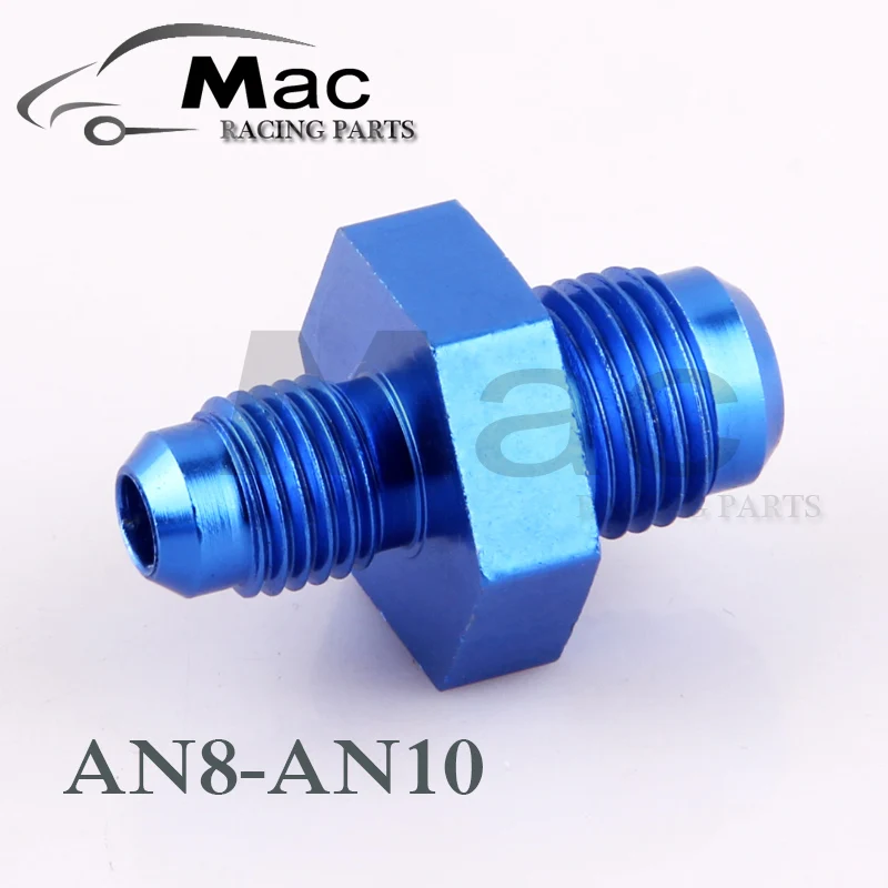 HOSE END FITTING / Oil cooler fitting AN8-AN10 fitting for braided stainless steel hose (blue,H Q)