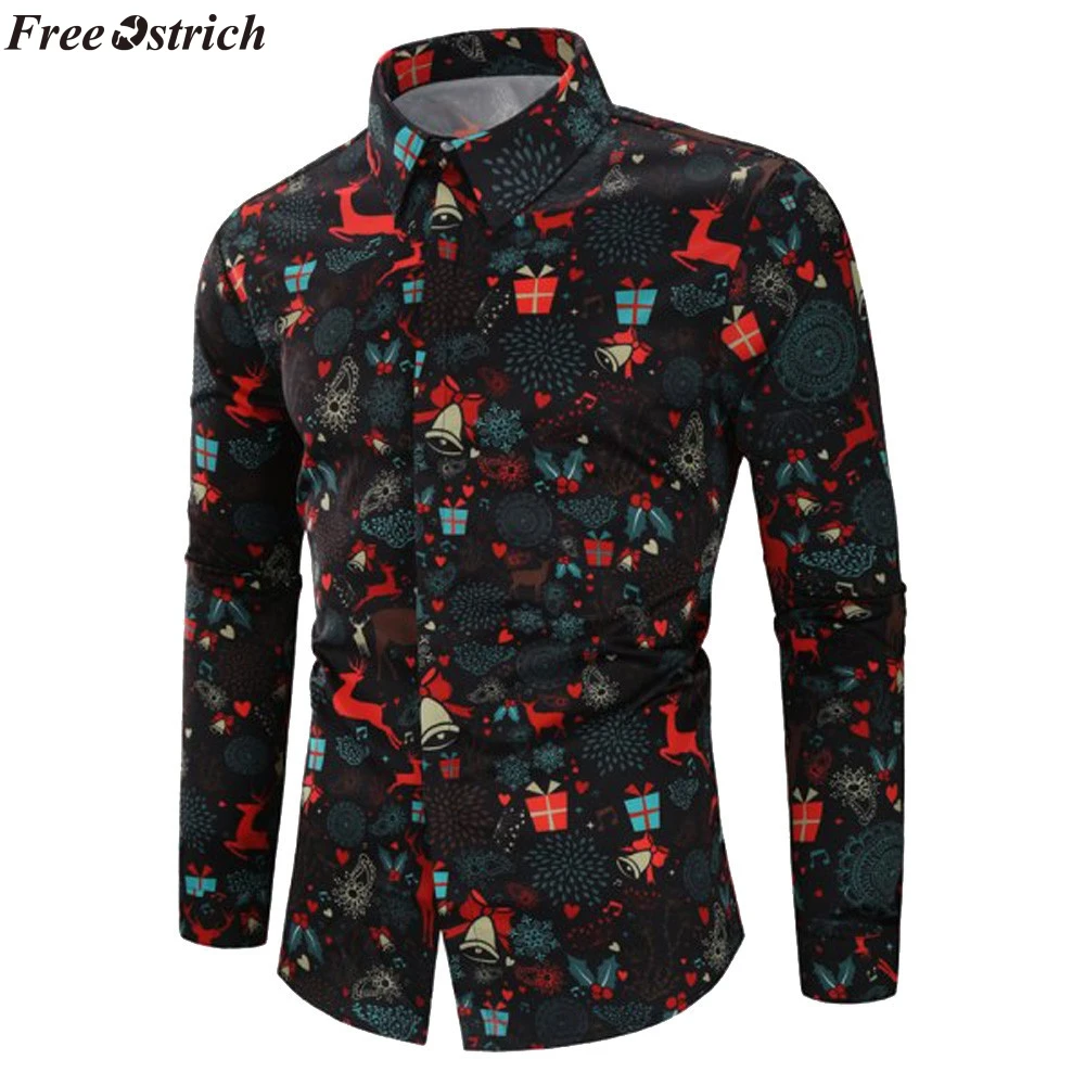 FREE OSTRICH Men Casual Long Sleeve Turn-down Collar Christmas Print Theme Button Up Shirt Top Blouse camisas hombre
FREE OSTRICH Men Casual Long Sleeve Turn-down Collar Christmas Print Theme Button Up Shirt Top Blouse camisas hombre
