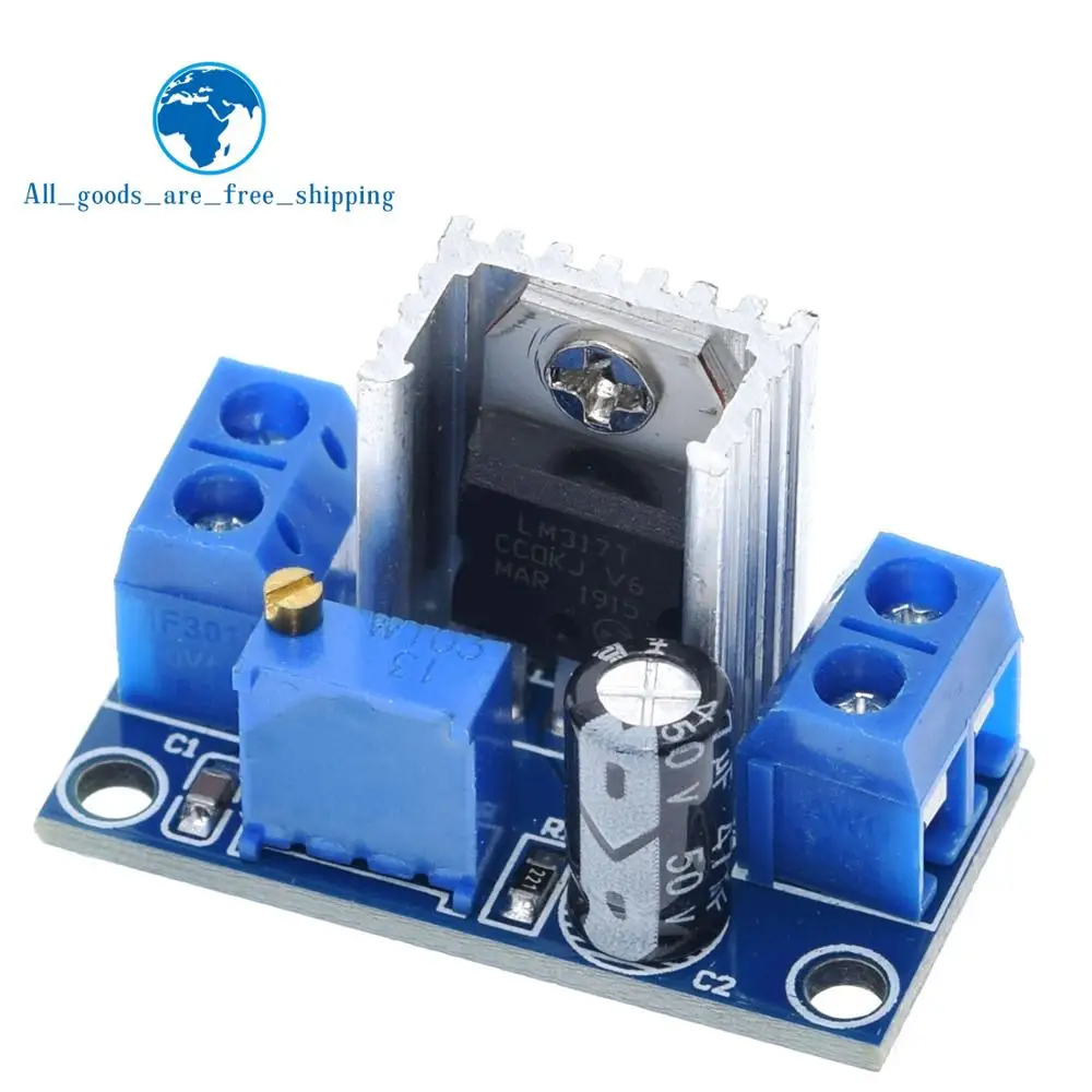 TZT LM317 DC-DC Converter Buck Step Down Circuit Board Module Linear Regulator LM317 Adjustable Voltage Regulator Power Supply
TZT LM317 DC-DC Converter Buck Step Down Circuit Board Module Linear Regulator LM317 Adjustable Voltage Regulator Power Supply