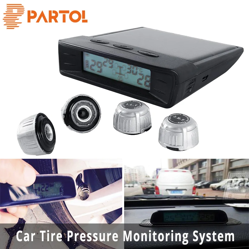 Partol Black Car Tire Pressure Automatic Monitoring System With LED Digital Flash Alarm USB interface Automatically Alarm Buzzer
Partol Black Car Tire Pressure Automatic Monitoring System With LED Digital Flash Alarm USB interface Automatically Alarm Buzzer