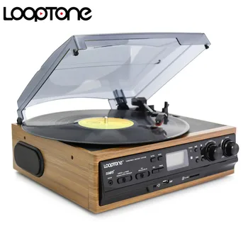 LoopTone 3-speed Bluetooth Turntable Vinyl Record Player Built-in Speakers Gramophone AM/FM Radio Cassette LP USB/SD Recorder
LoopTone 3-speed Bluetooth Turntable Vinyl Record Player Built-in Speakers Gramophone AM/FM Radio Cassette LP USB/SD Recorder