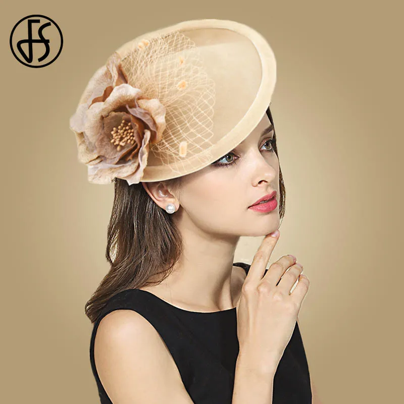 FS Vintage Camel Wool Church Fascinators Wedding Hats For Women Elegant Flowers Veil Lady Fedora Kentucky Derby Party Hat Felt
FS Vintage Camel Wool Church Fascinators Wedding Hats For Women Elegant Flowers Veil Lady Fedora Kentucky Derby Party Hat Felt
